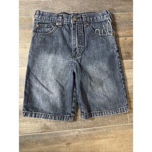 Ecko Unlimited Kids Denim‎ Shorts Size 4 Urban Graffiti Embroidery NYC Style